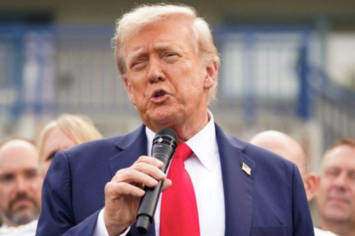 Donald Trump durante un comizio