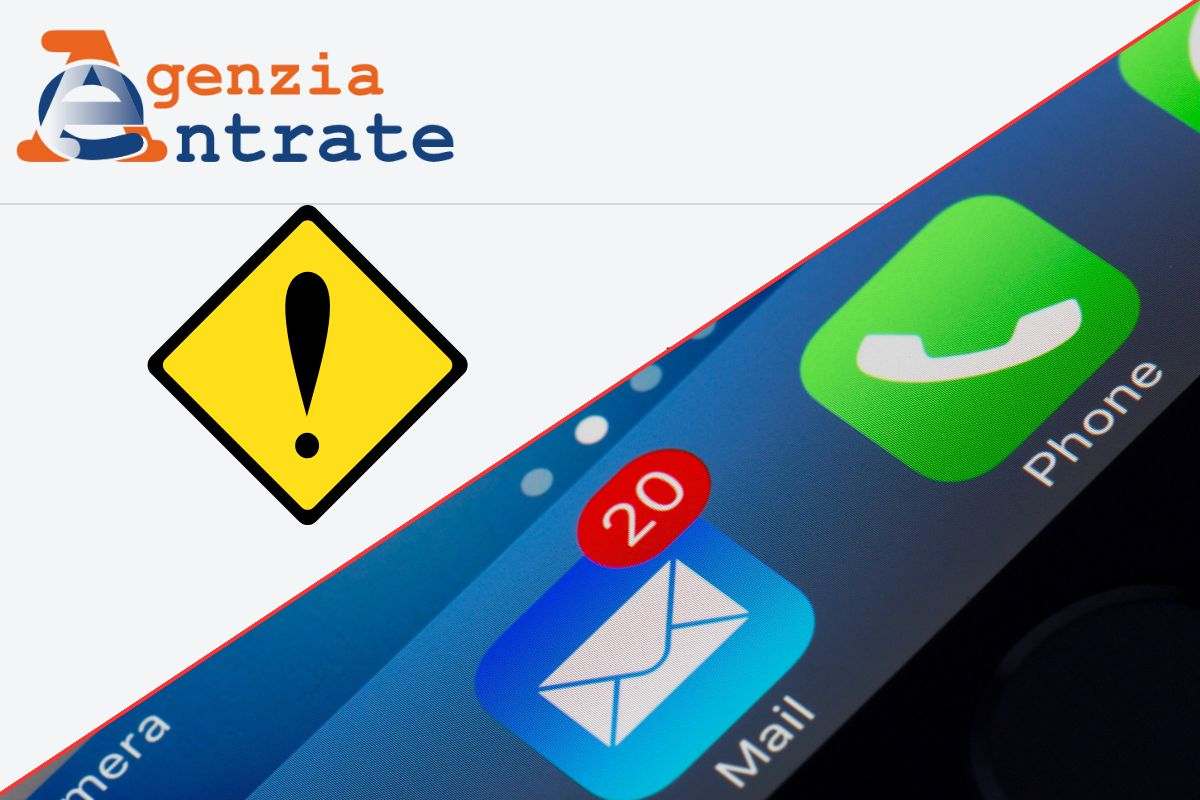 Mail truffa ricevuta dall'Agenzia delle Entrate
