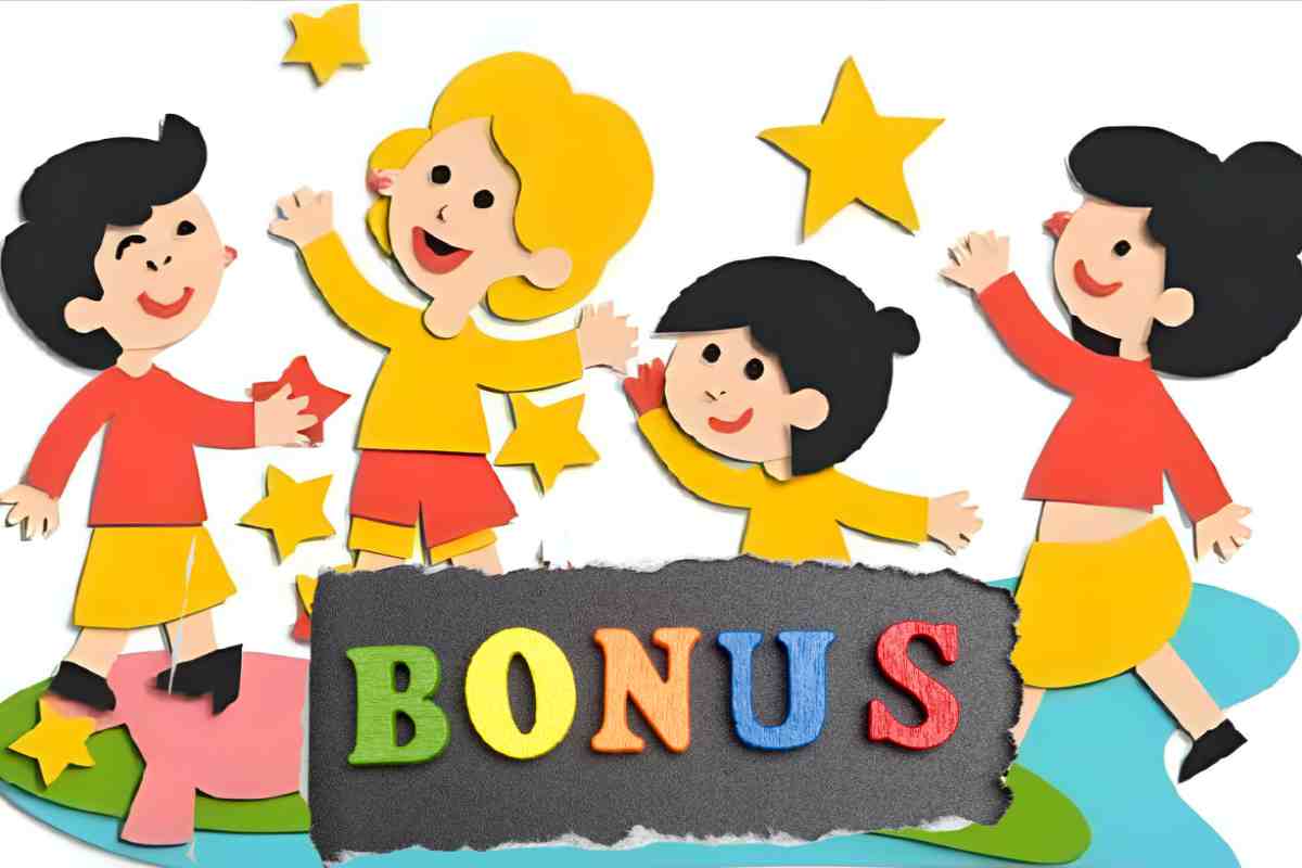 grafica di bambini che giocano e la scritta bonus