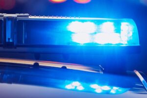 Sirene su un'auto della polizia