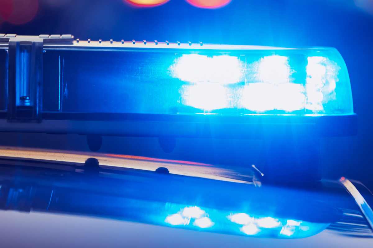 Sirene su un'auto della polizia