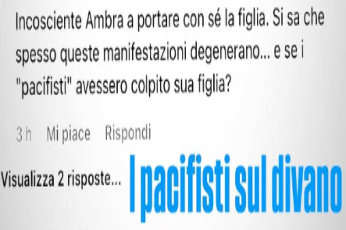 uno dei commenti contro Ambra Angiolini e Jolanda Renga