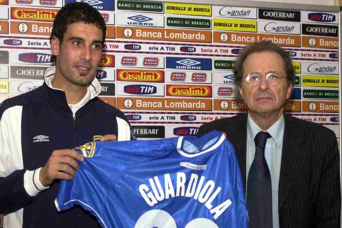 Pep Guardiola e Gino Corioni