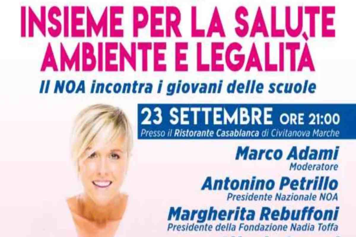 volantino di iniziativa con i genitori di nadia toffa