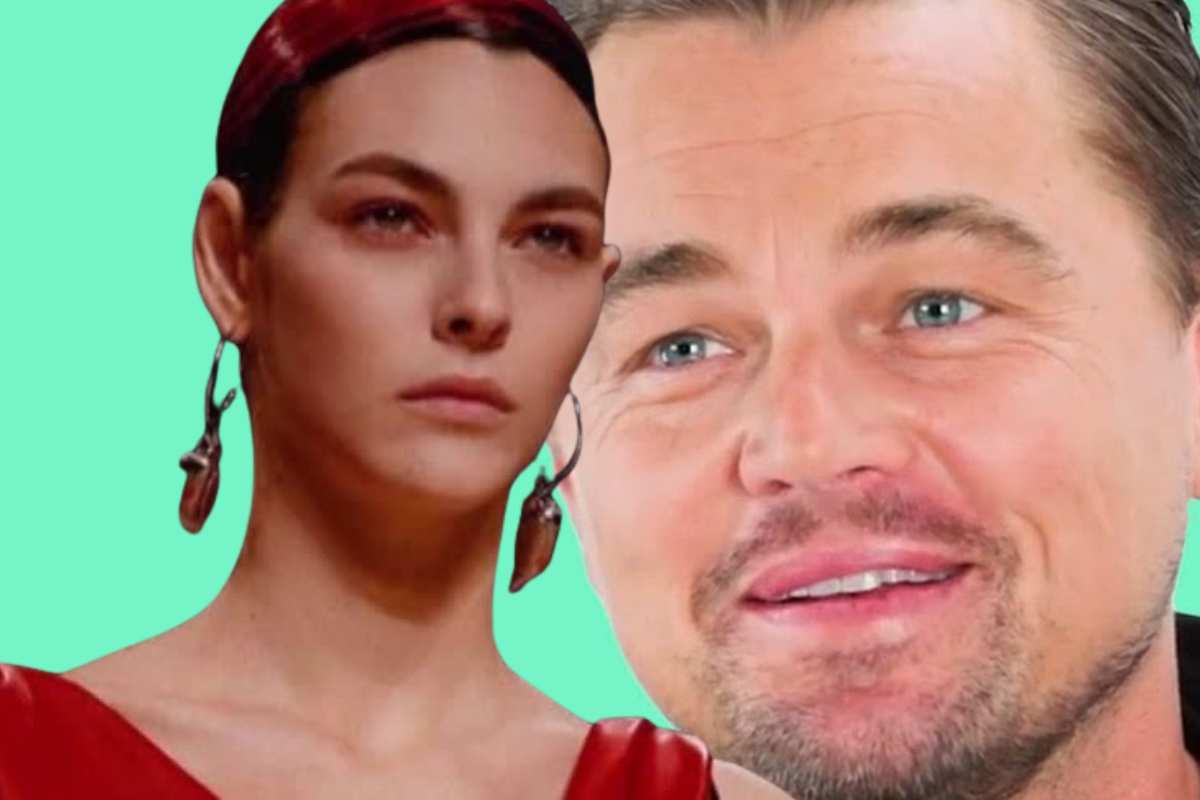 Vittoria Ceretti e alle spalle Leonardo DiCaprio