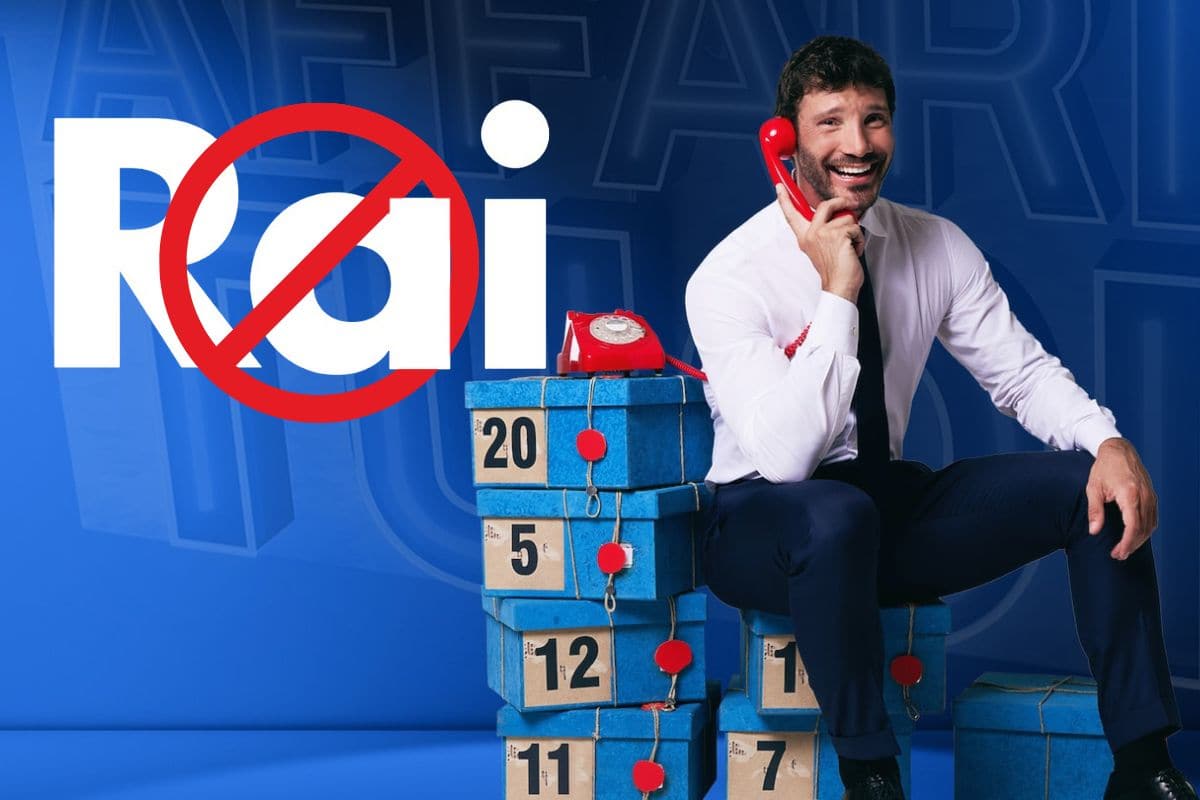 screen rai Affari Tuoi con logo rai e segnale stop