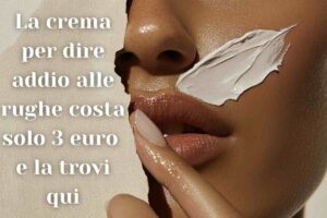 donna crema viso carta strappata e scritta