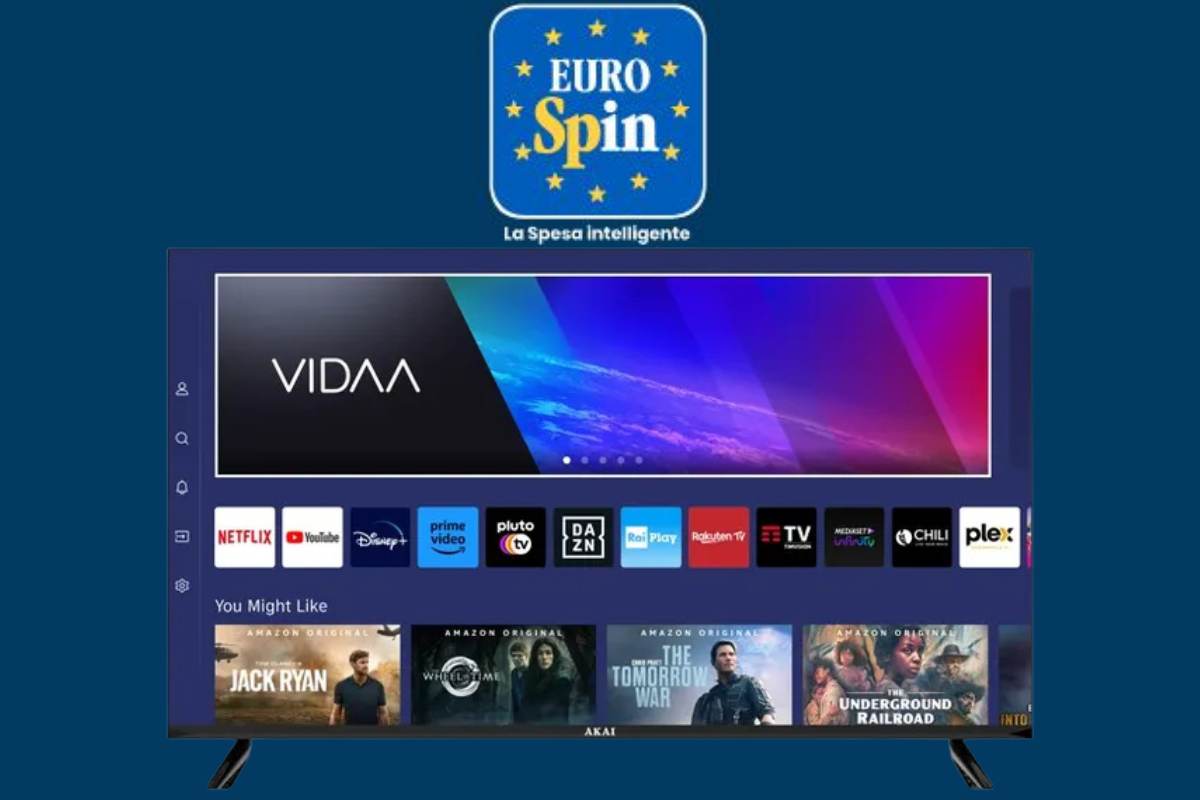 smart tv akai logo eurospin